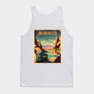 Morocco Desert Vintage Travel Art Poster Tank Top